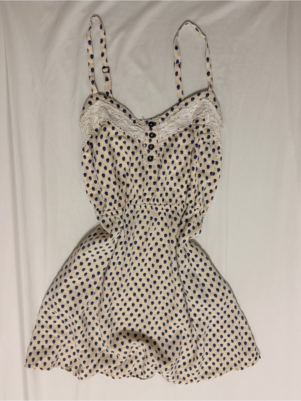 Women’s Cream Lace-Trim Cami Dress